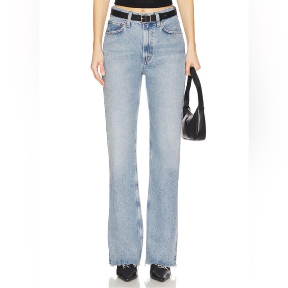 NWT AGOLDE Leena High Rise Baby Flare Jean in Stage Size 31